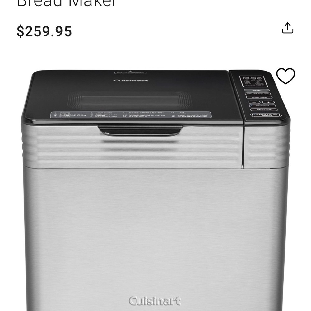 Cuisinart Custom Convection
Bread Maker